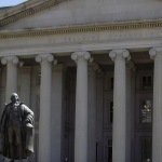 US Treasury Building Representing Bonds for Investing