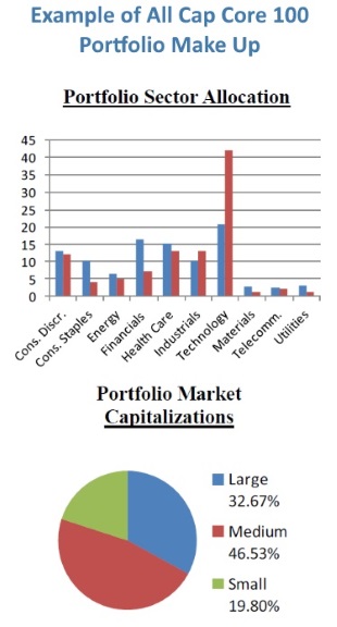 Investment Portfolio Diversification Bar Graph and Pie Chart